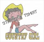 T-shirt  Betty boop country girl en strass C20