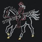 T-shirt cheval avec cavaliere en strass AN3