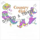 T-shirt  collier country girl en strass C21