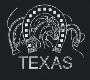t-shirt Fer a cheval Texas en strass