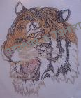 T-shirt tete de tigre en strass AN9
